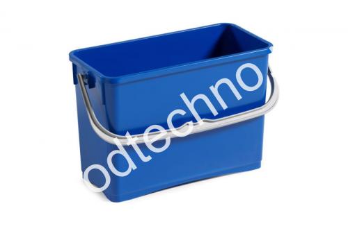 0B003253 Ведро пластиковое 8л, с ручкой синее - картинка 1